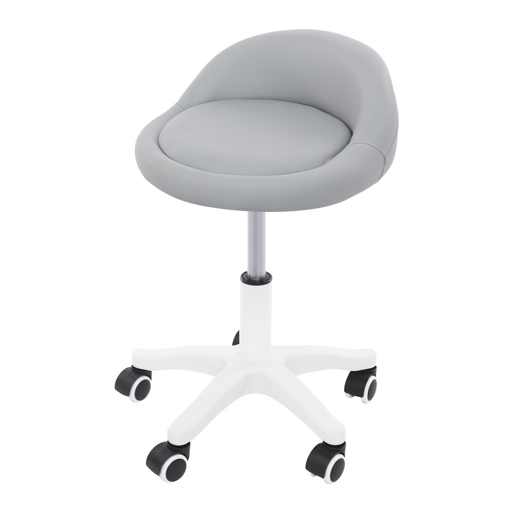 Adjustable Beauty Salon Chair Rolling Stool Rolling Stool with Low Backrest