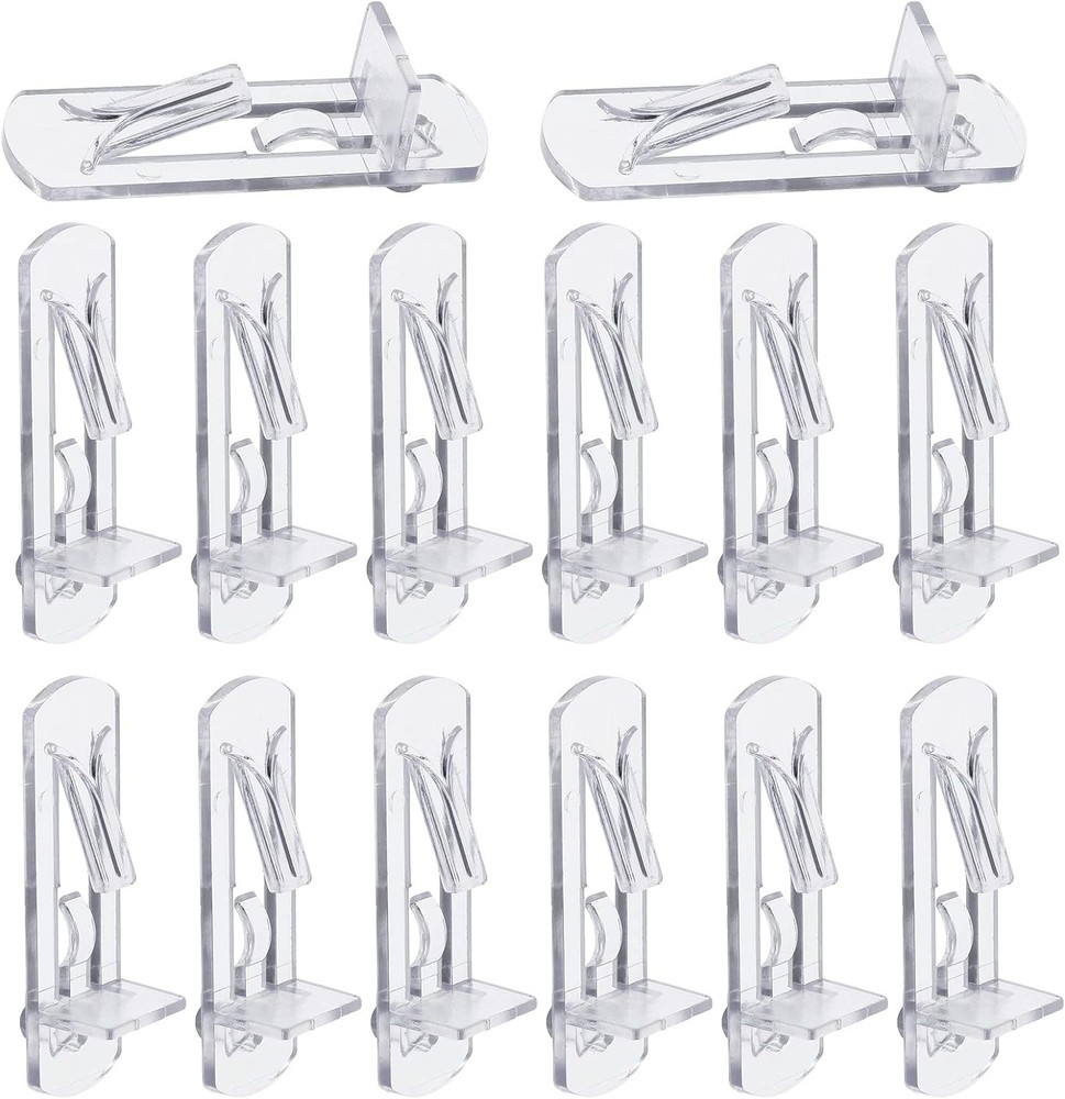 20 Pcs Clear Plastic Locking Shelf Pins - 5mm for Secure Shelf Support