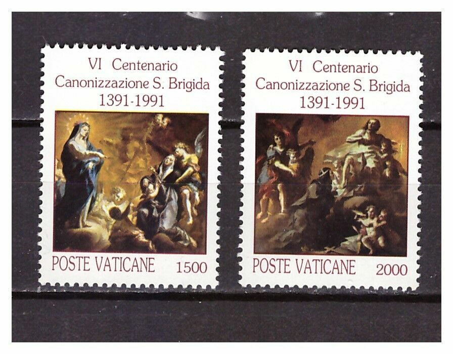 s20804) VATICAN MNH** 1991 S. Bridget 2v