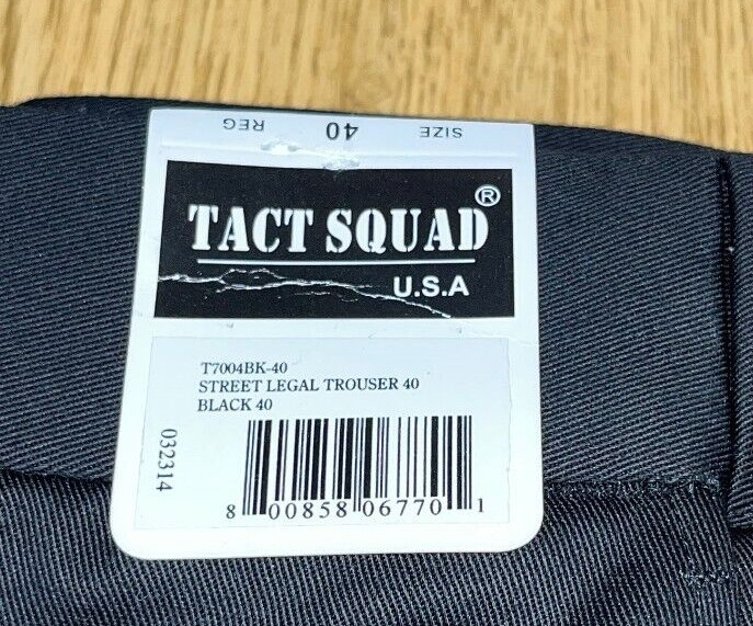 NWT Tact Squad 40R Black Pants