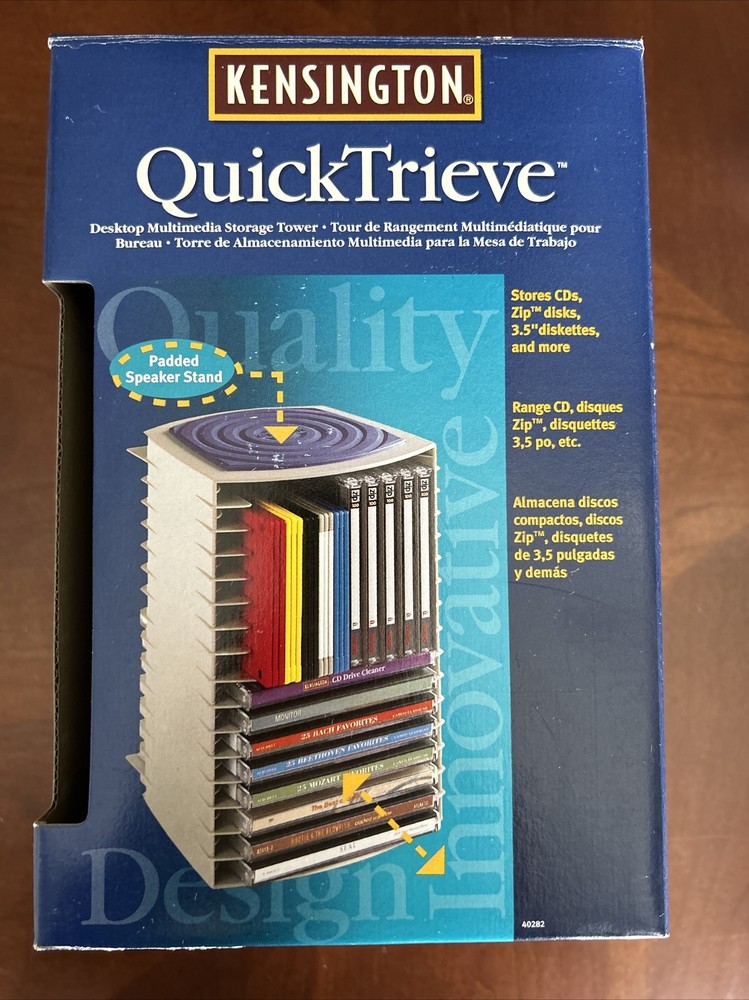 Computer Desktop PC Multimedia Storage Tower CD zip Disks Diskettes Vtg 1997 NEW