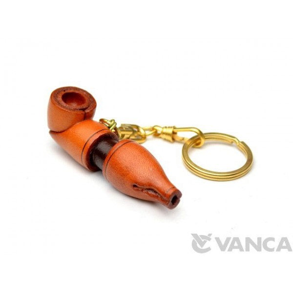 Oriental Pipe Leather Keychain(L)
