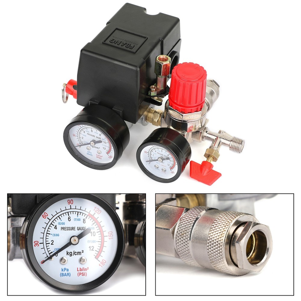 Air Compressor Pressure Control Switch Manifold Regulator Fitting CA