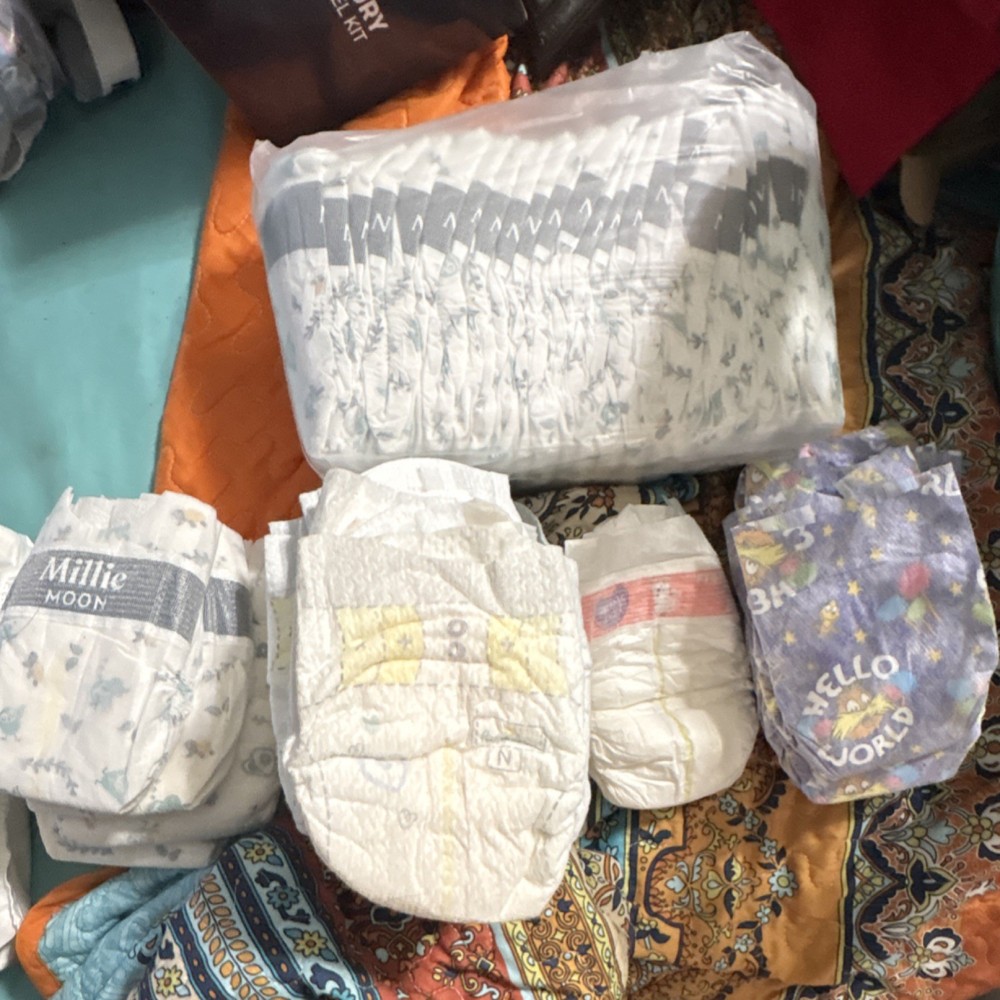 Millie Moon Assorted Baby Disposable Diapers Multicolor Large Pack Lot Variety