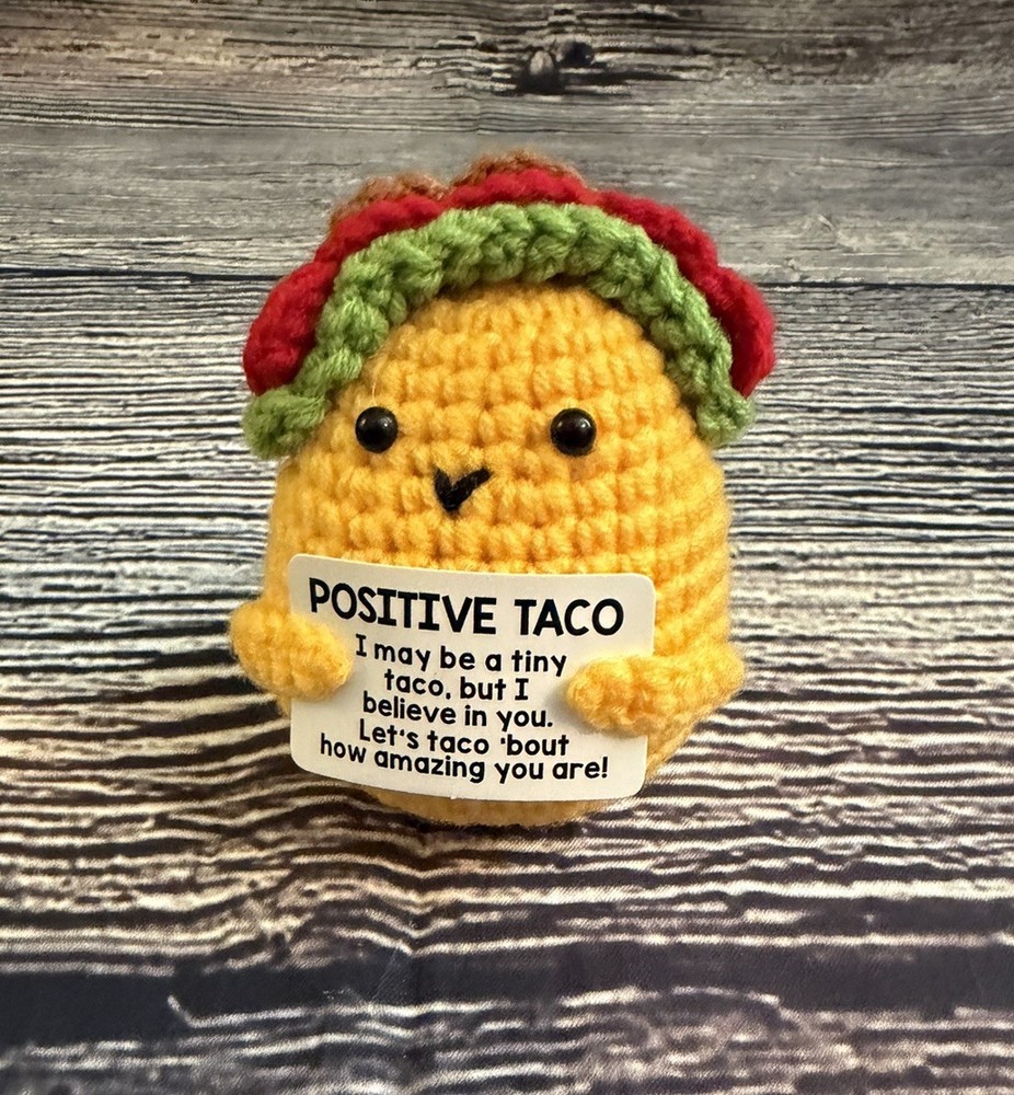 Positive Taco Crochet Plush 3”