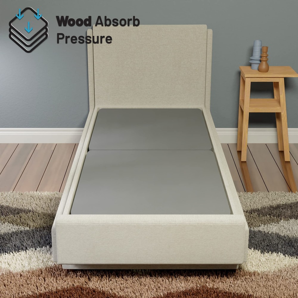 Zayton 1.5" Split Bunkie Board Mattress Bed Support Twin Grey
