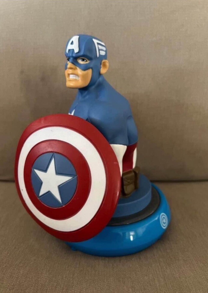 Marvel Captain America Night Light & Finger Puppet Tested Works