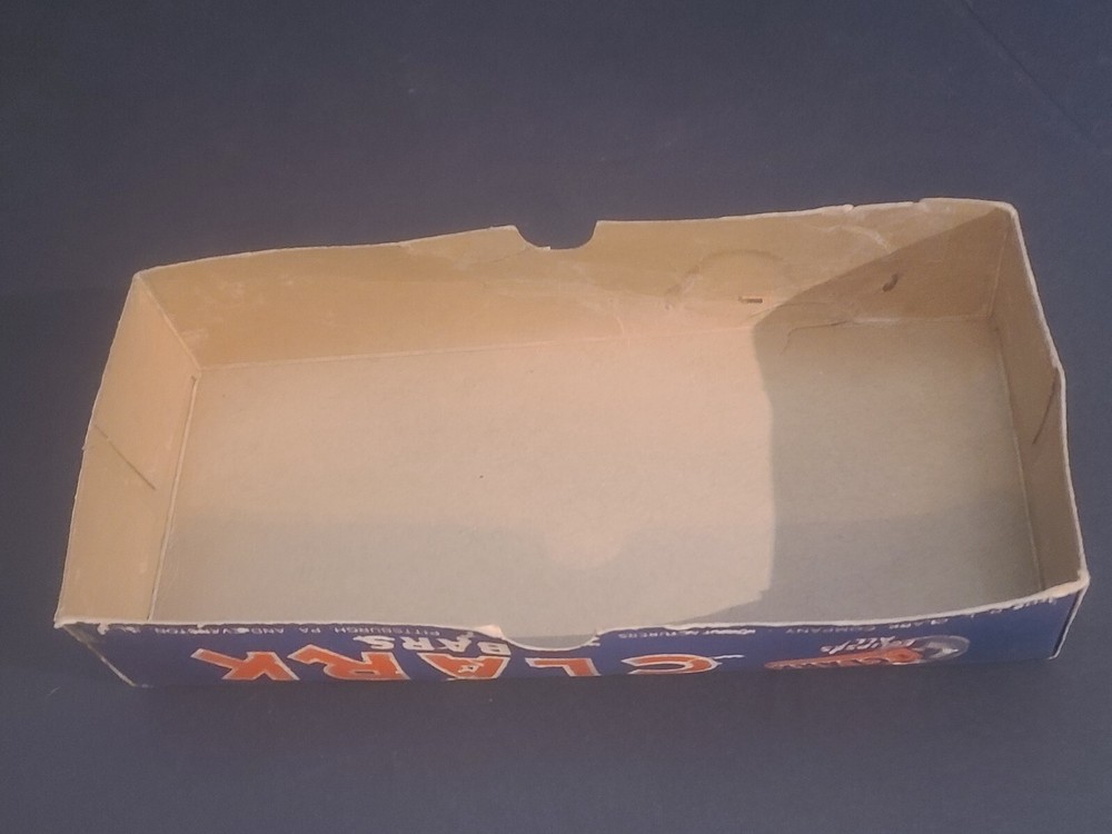 Vintage Clark Candy Bar Box 24 Count. (TOP ONLY)
