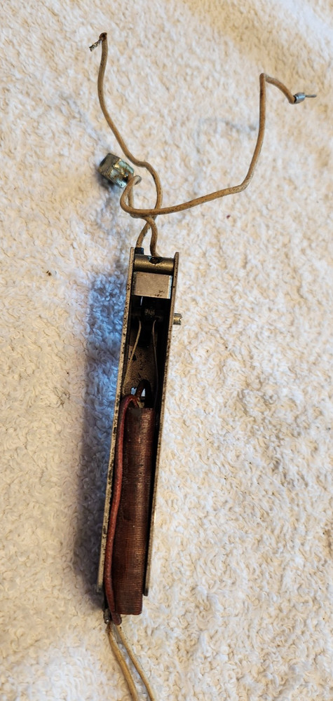 SWITCH CAPACITOR & BRACKET FROM WESTERN ELECTRIC/BECO LINEMAN TEST SET/ BUTT SET