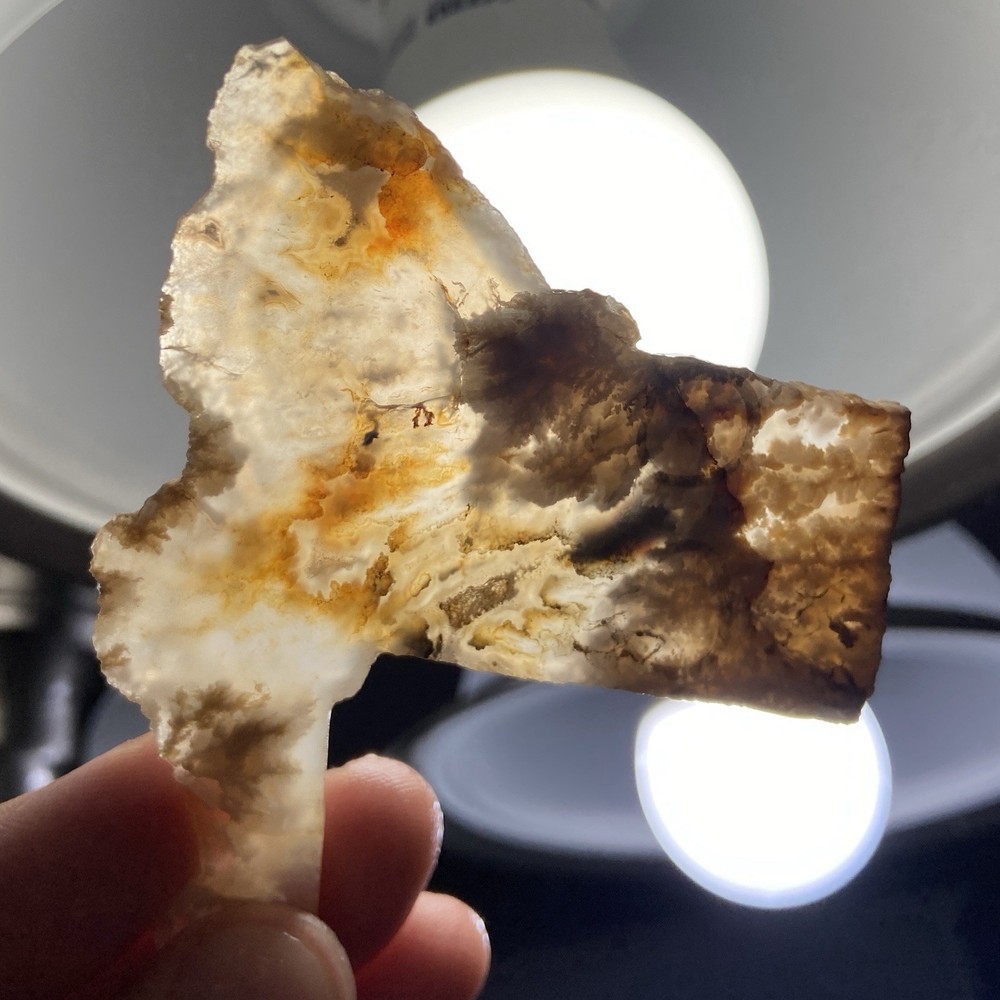 Stinking Water Plume Agate Lapidary Slab