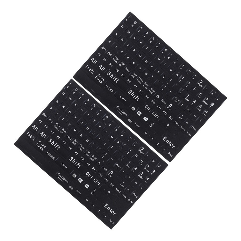 2 Sheets Large Print Keyboard Stickers Letter for Keys Note Typing