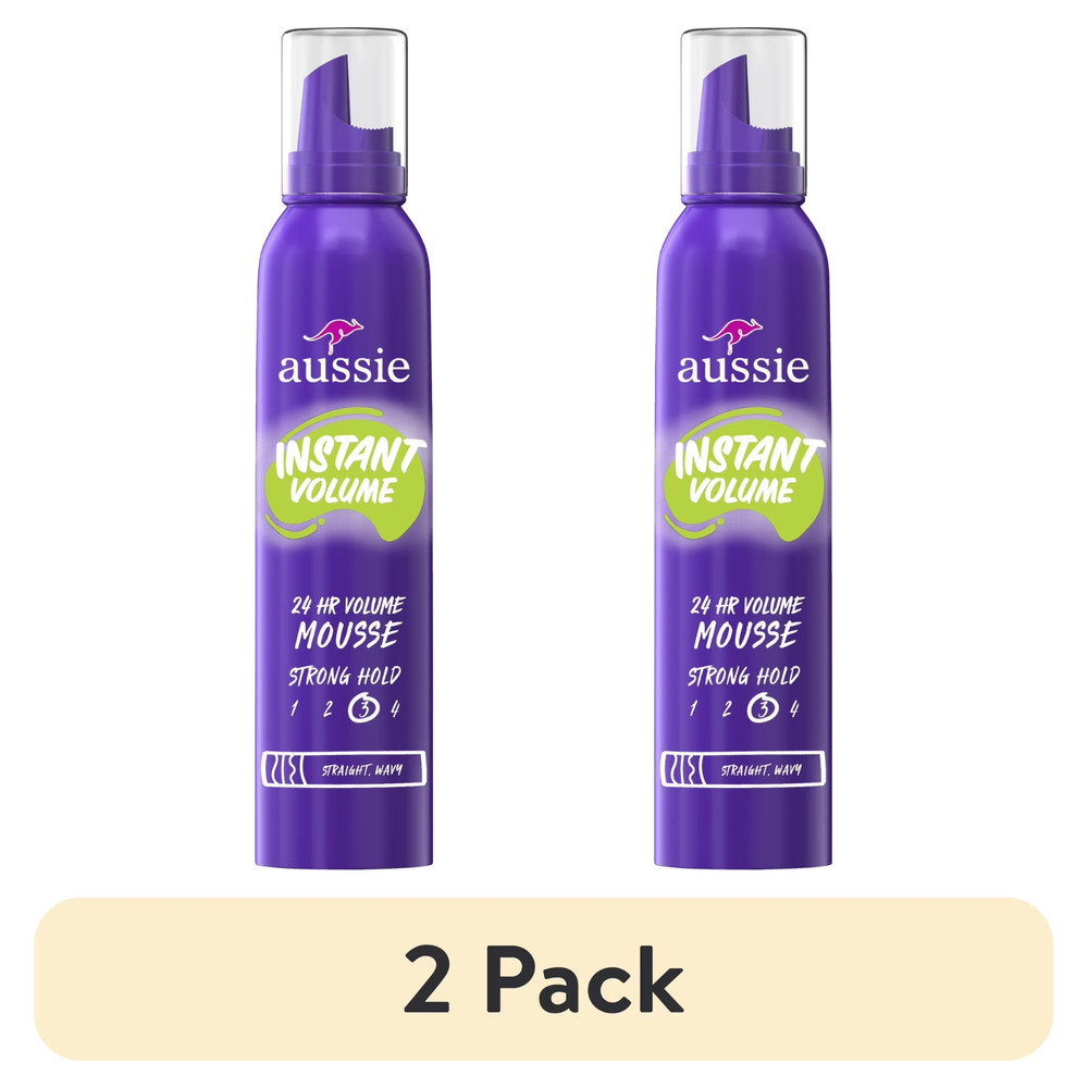 (2 pack) Aussie Instant Volume Mousse, 24-Hour Volume Mousse, 6 oz