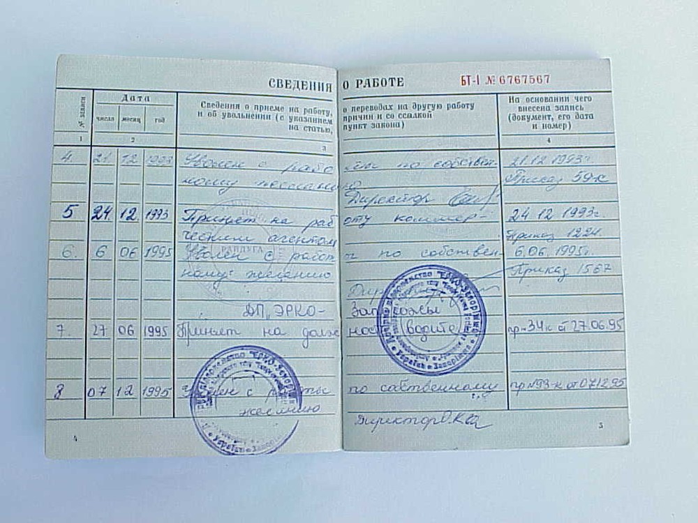 RUSSIAN SOVIET DOCUMENT LABOR WORKING BOOK SOCIALISM CONSTRUCTION KGB KPSS USSR