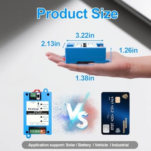 Dual Power Automatic Transfer Switch 5A DC 5-60V Solar Battery Backup Selector