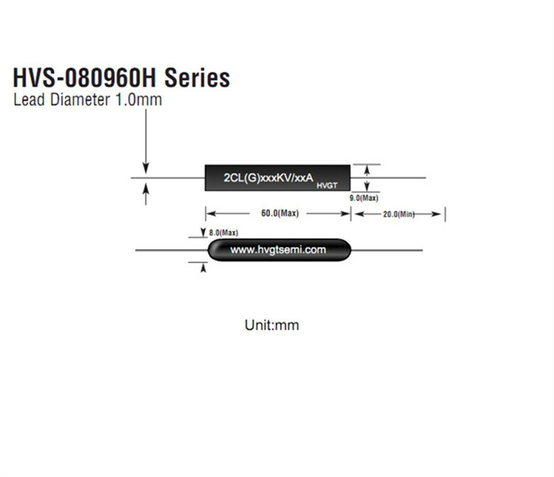 1pcs HVGT High Voltage Rectifier Silicon Stack 2CL40KV/0.2A 200mA 40KV Diode