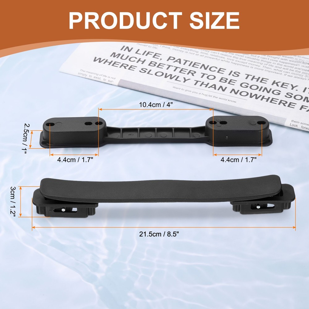 Luggage Handle Replacement with Screws 8.5" Suitcase Handle Black