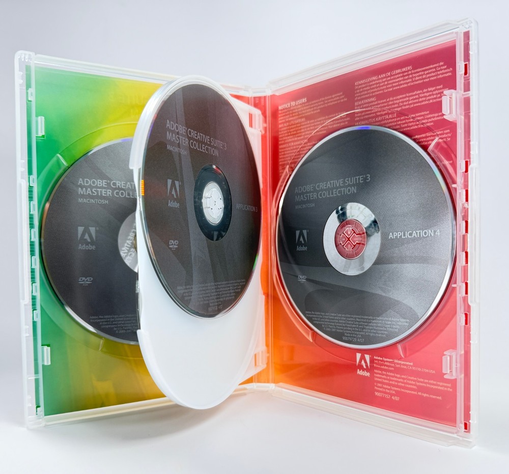 Adobe Creative Suite 3 Master Collection CS3 Mac Complete w/ Discs Manuals