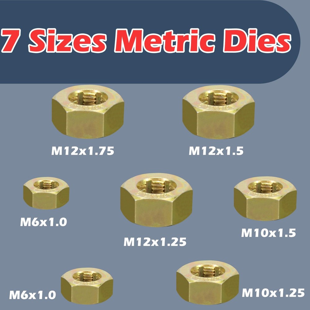 15 Piece Metric Thread Chaser Set Master Thread Rethreading Kit Universal M6 ...