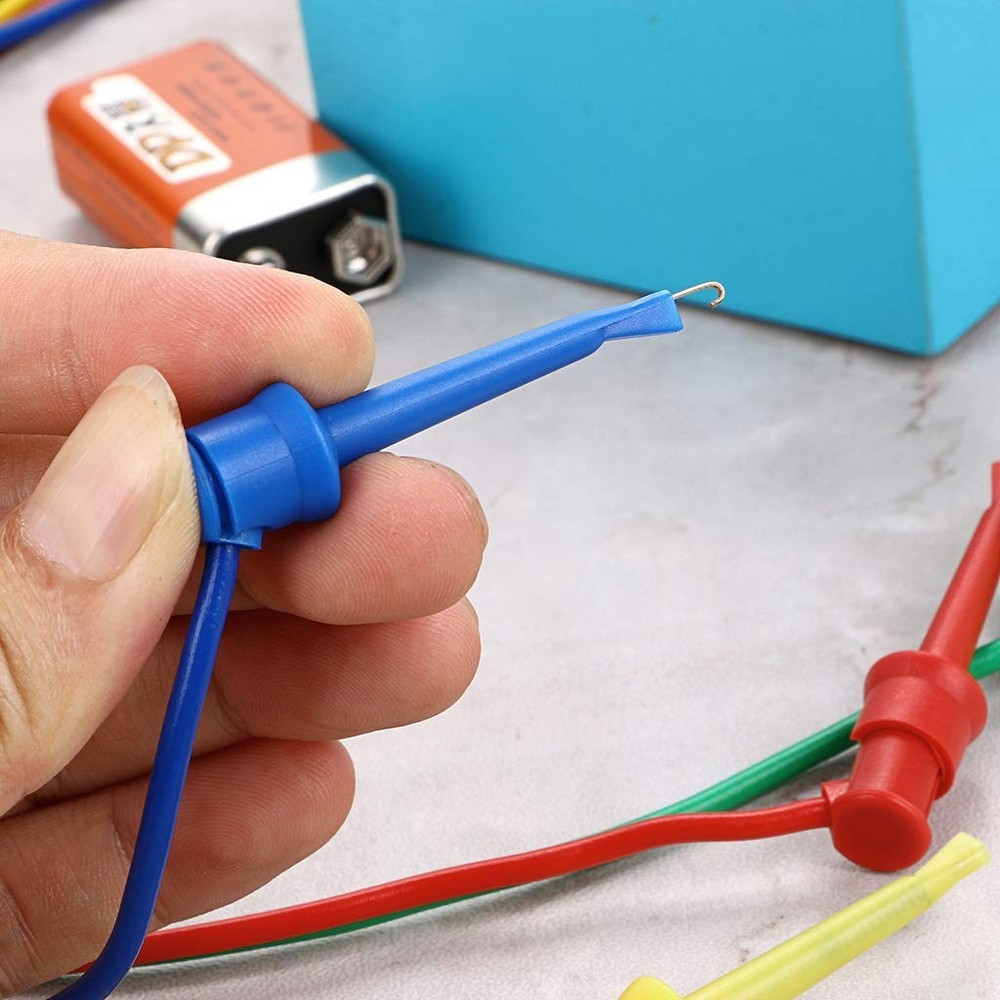 5-Pc Banana Plug Hook Cable Kit - Ideal for Electrical Testing