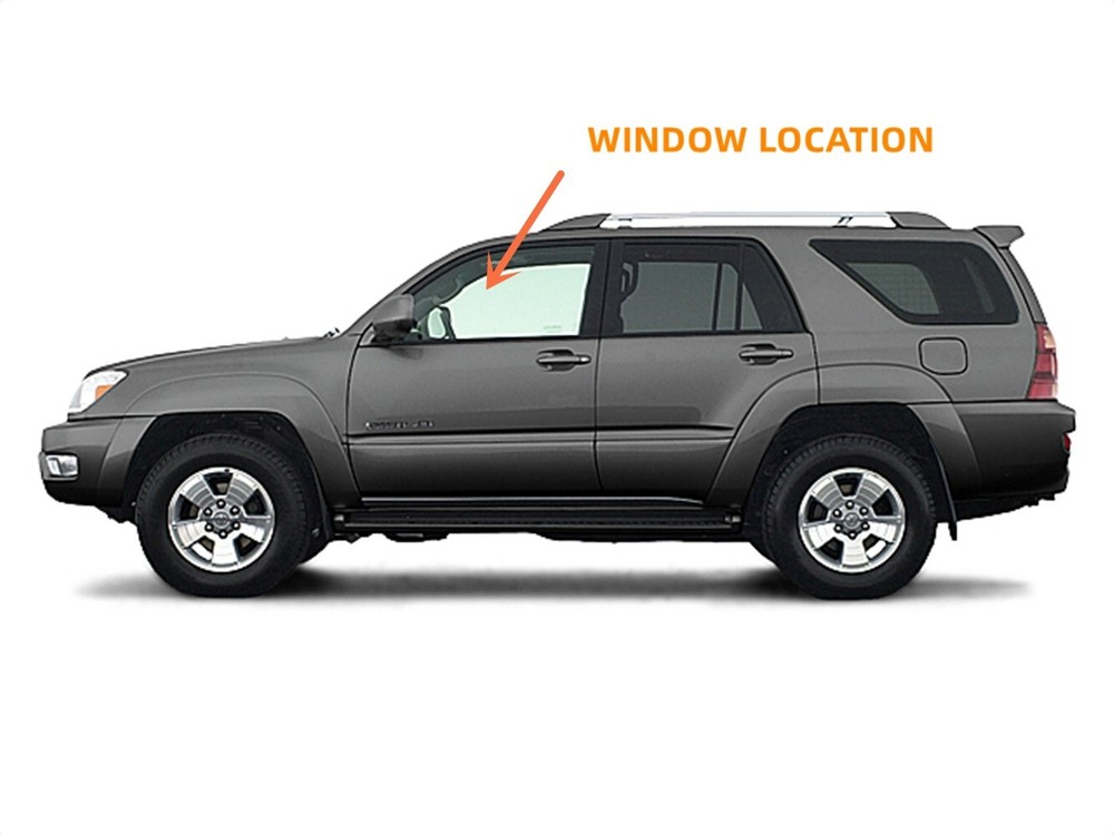 Driver/Left Side Front Door Window Glass For 2003-2009 Toyota 4Runner