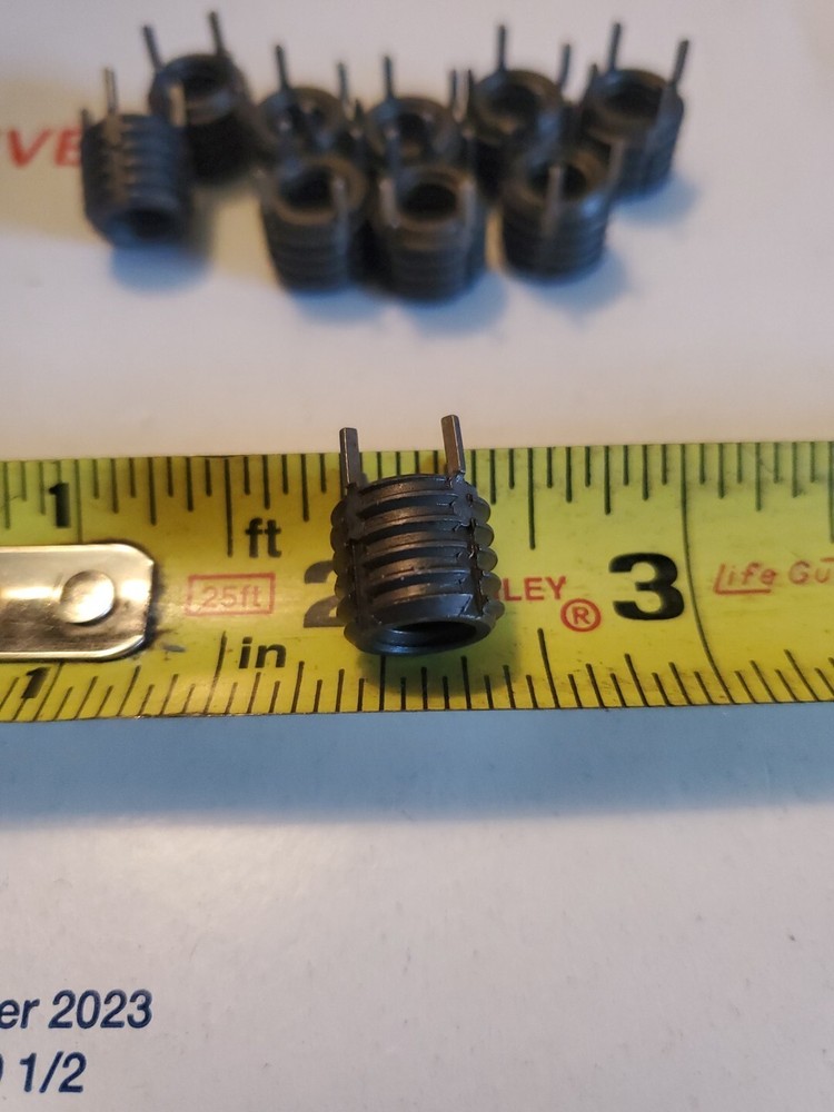 (10) Thread Locking Inserts 5/16-18 Internal Thread, 1/2-13 External Thread, S3