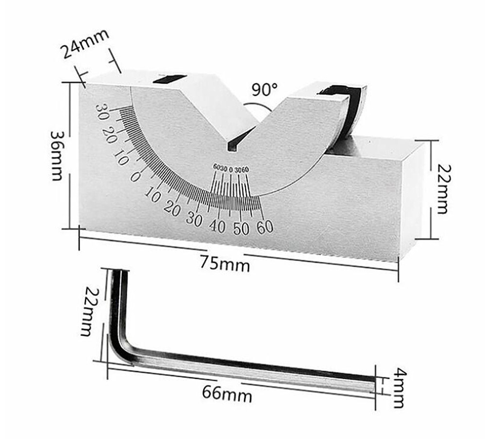 Angle Gauge Toolmaker Precision Micro Adjustable V Block Milling Setup Machine