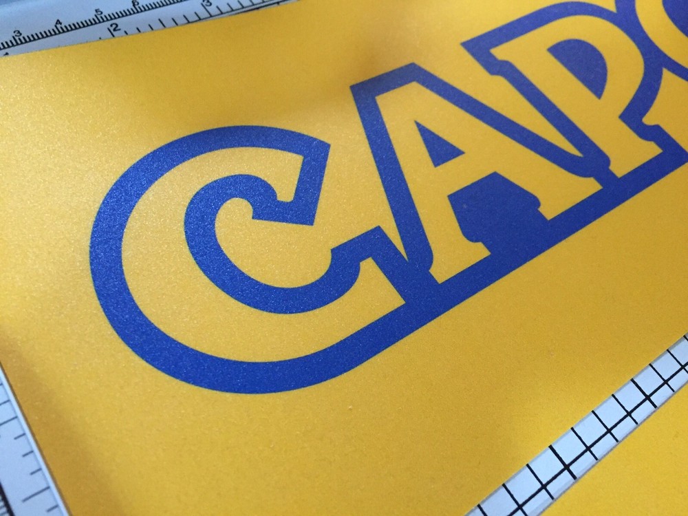 Laminated Capcom Arcade Side Art Sticker Pair 16” x 5”
