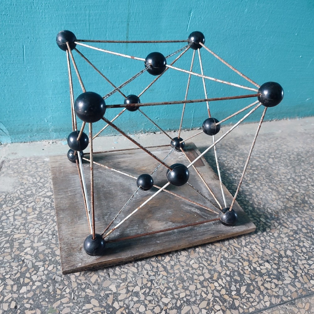 Vintage educational atomic molecular model chemistry crystal structure