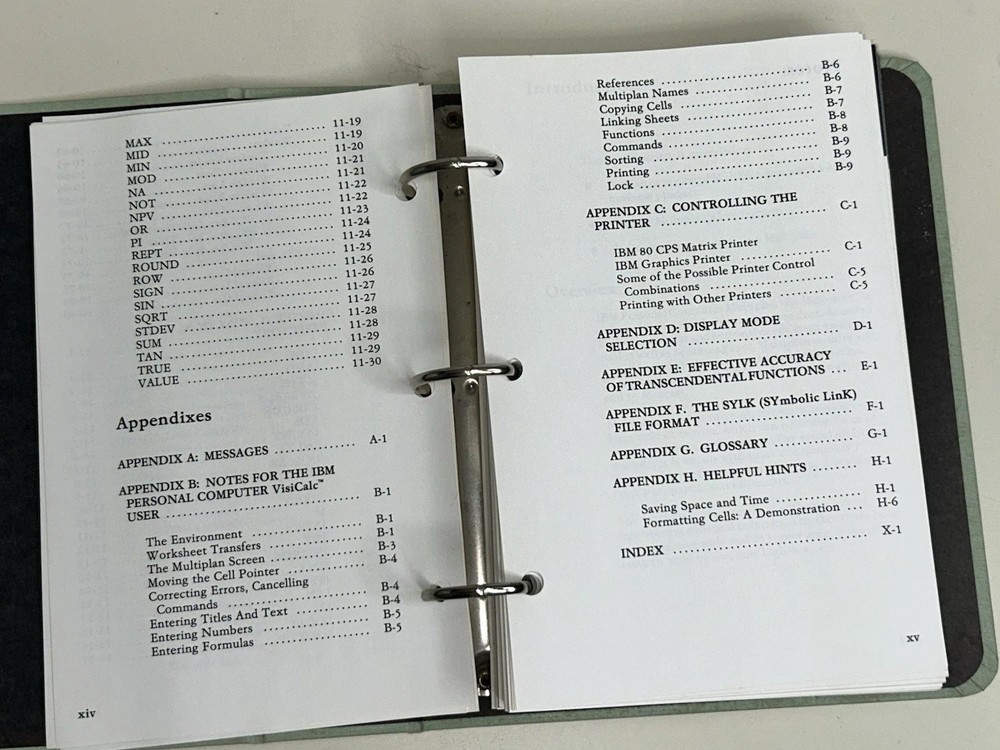 IBM Multiplan Electronic Worksheet Computer Software by Microsoft MANUAL ONLY