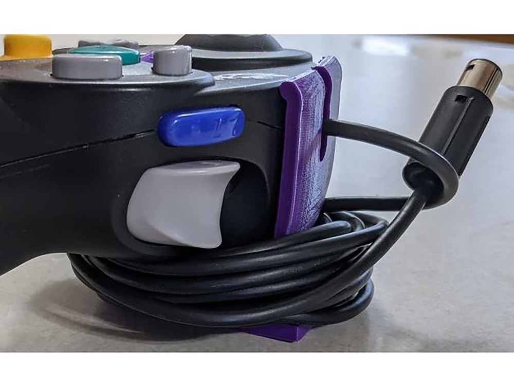 Nintendo GameCube Controller Wall Mount Clip Holder Hanger Bracket with Logo