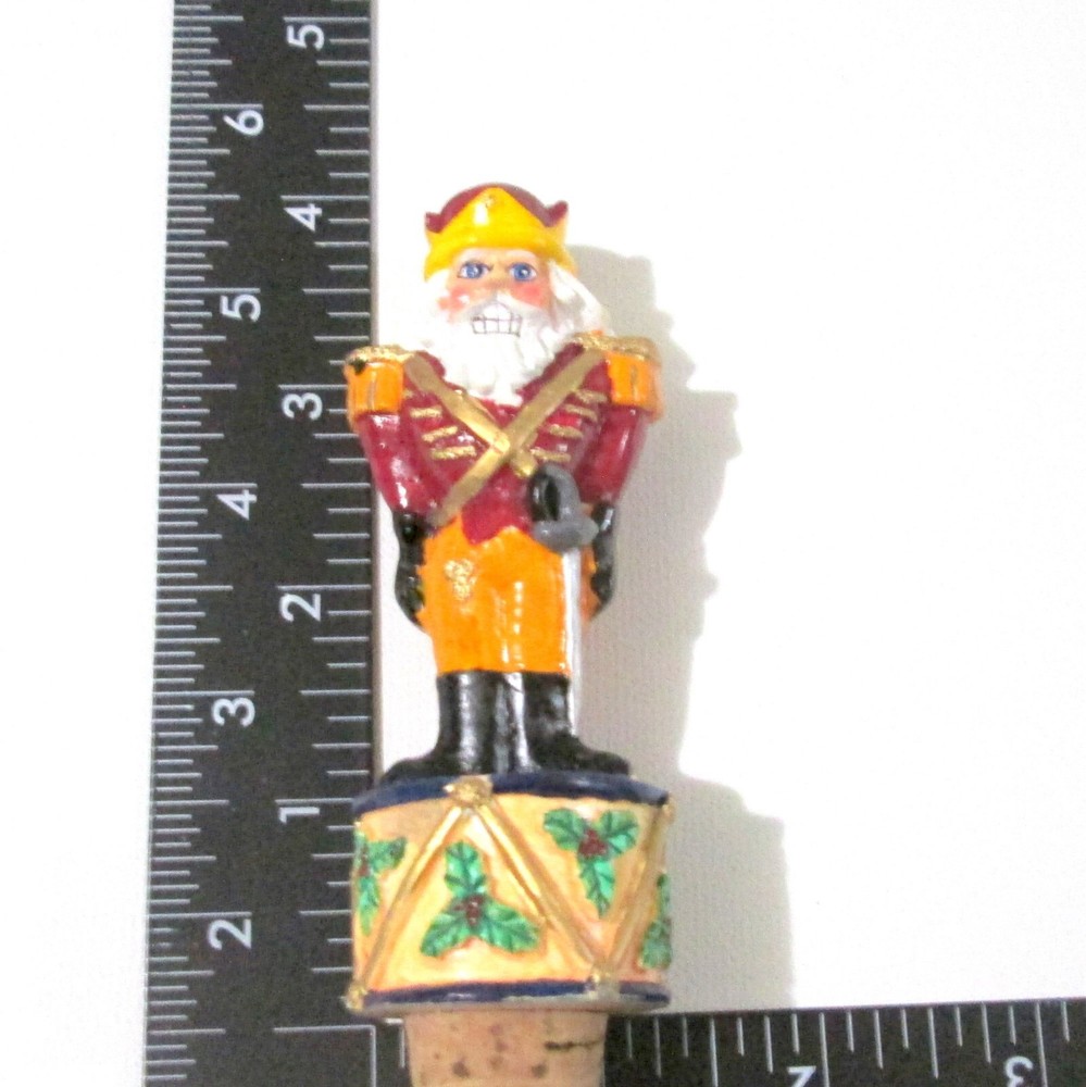 Christopher Radko Nutcracker Wine Stopper Set Two Holiday Figure Stoppers