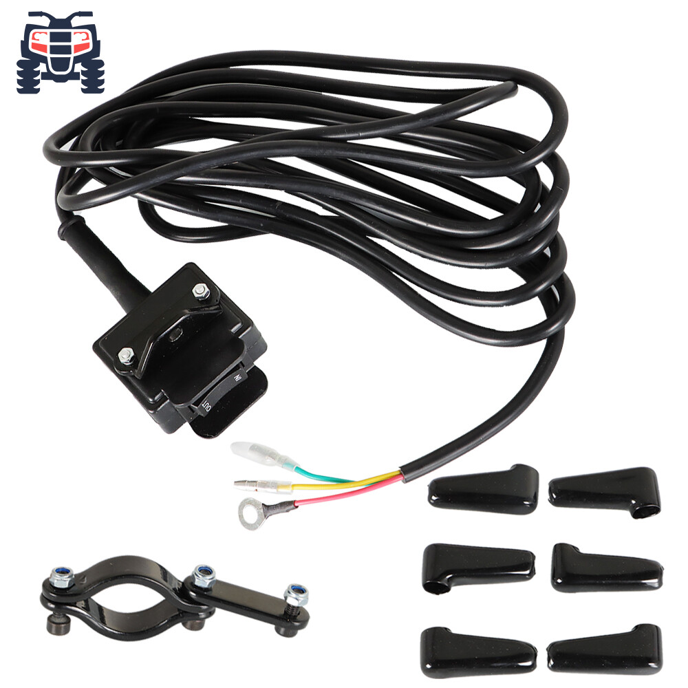 New 12V Handle Bar Control Switch & Mounting Bracket Winch Rocker Thumb Switch