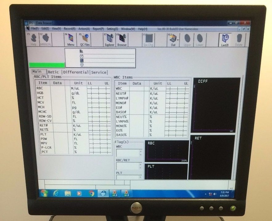 SYSMEX Information Processing Unit IPU: XS-1000i Hematology Analyzer PC Station