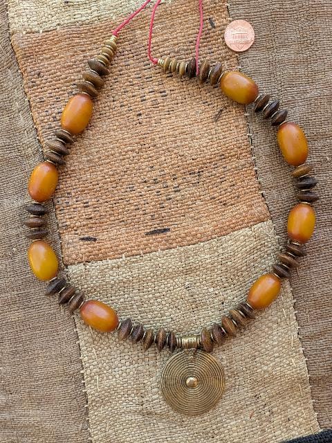African Copal & Bone Beads [77124]