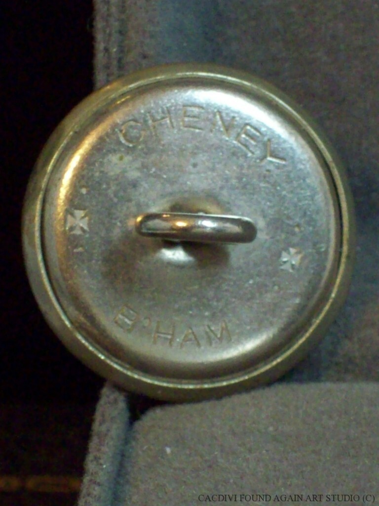 WWII British Civil Defense Kings Crown CD Button World War Insignia Cheney Vtg