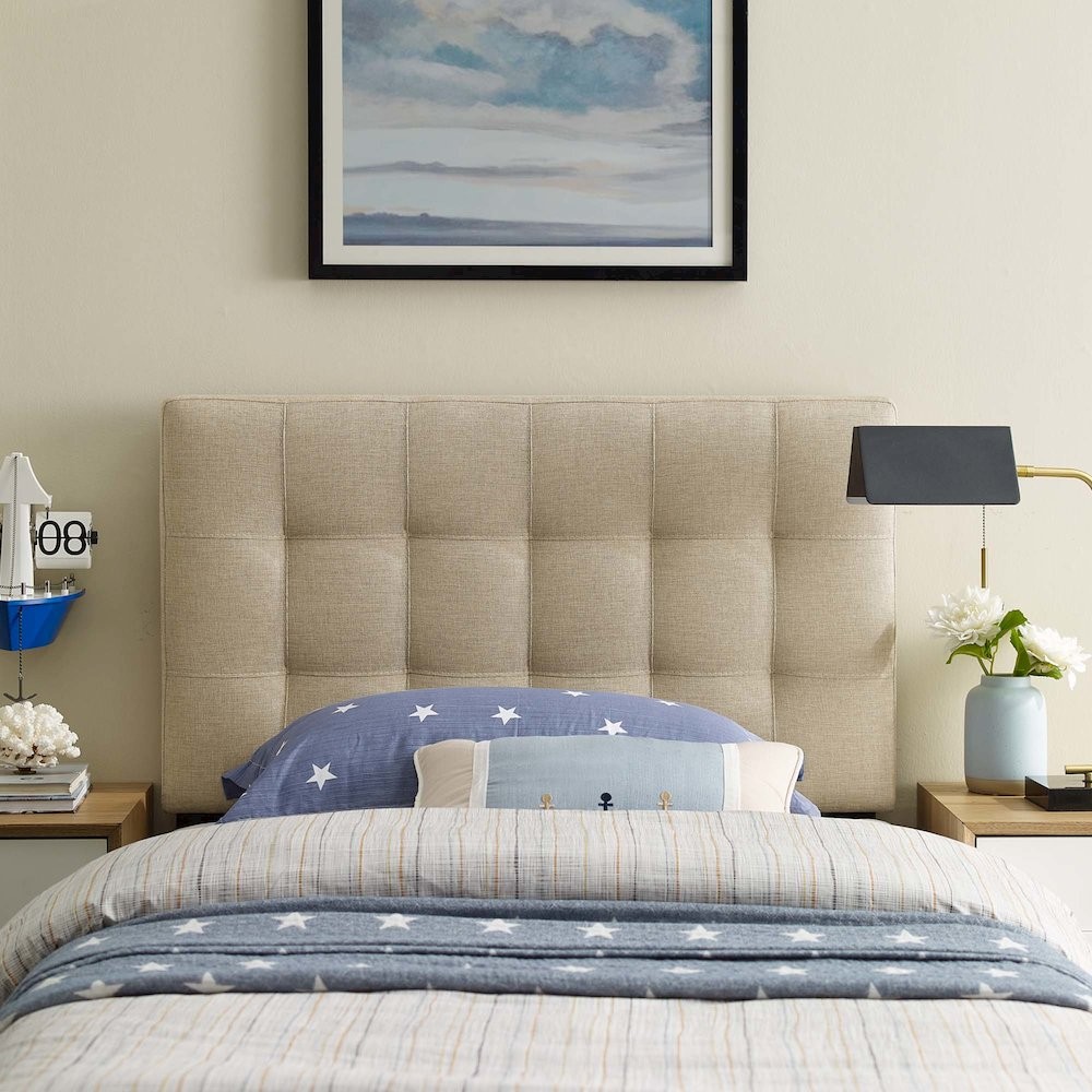 Lily Upholstered Fabric Twin Headboard