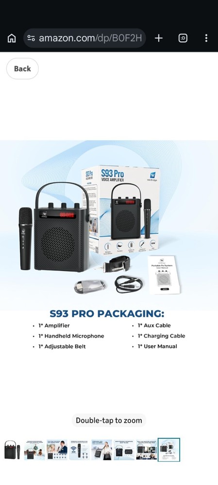 Portable PA system with wireless Mic