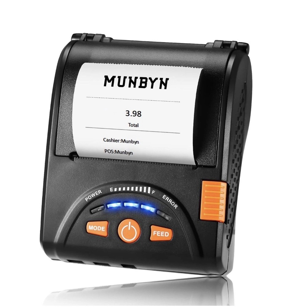 MUNBYN Bluetooth Receipt Printer, 58mm Mini POS Receipt Printer, New In box