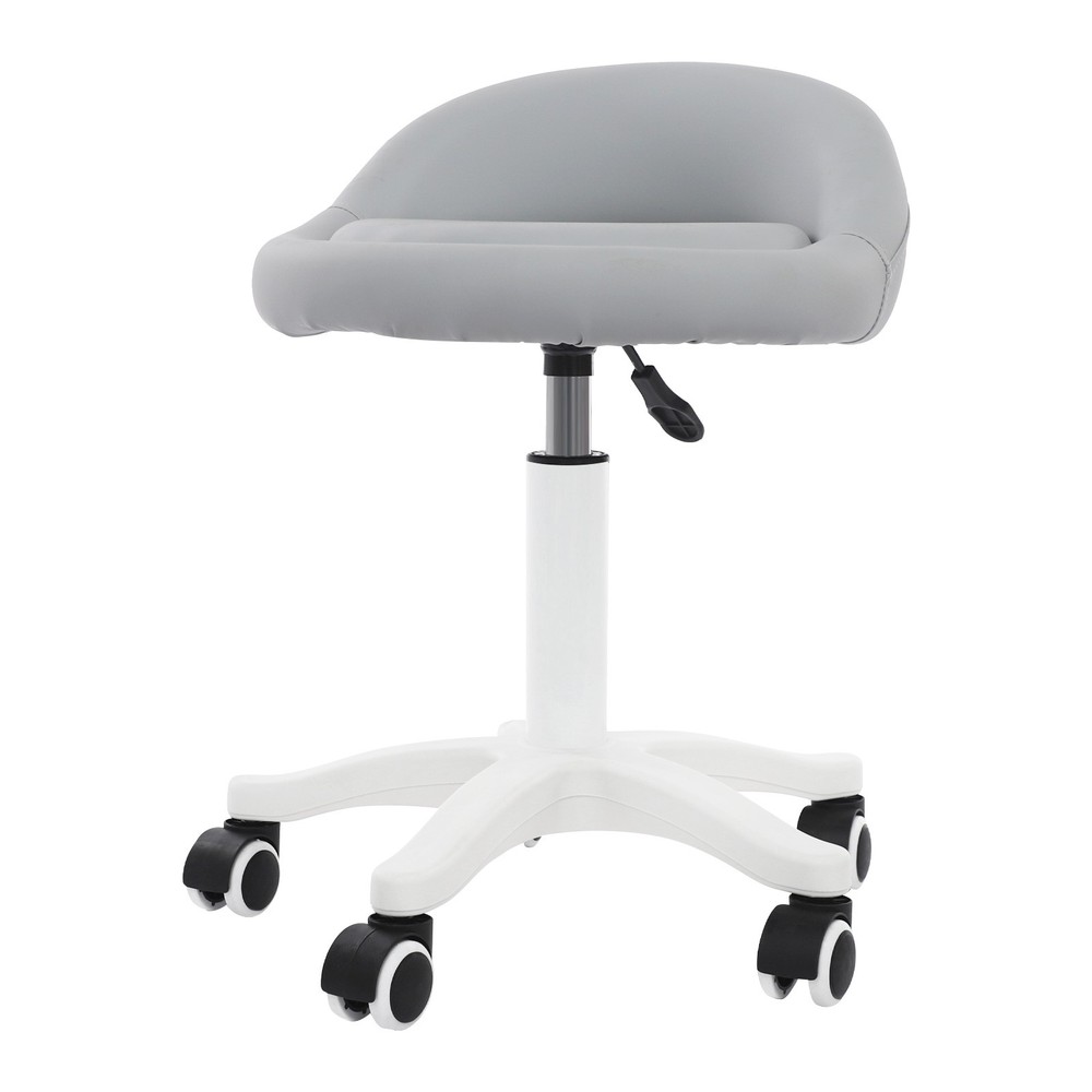 Adjustable Beauty Salon Chair Rolling Stool Rolling Stool with Low Backrest