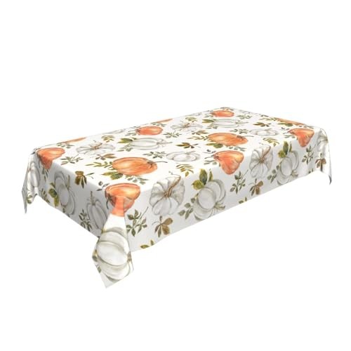 Autumn Fall Tablecloth 60 x 120 60" x 120" (Rectangular) Pumpkin Maple Leaf1