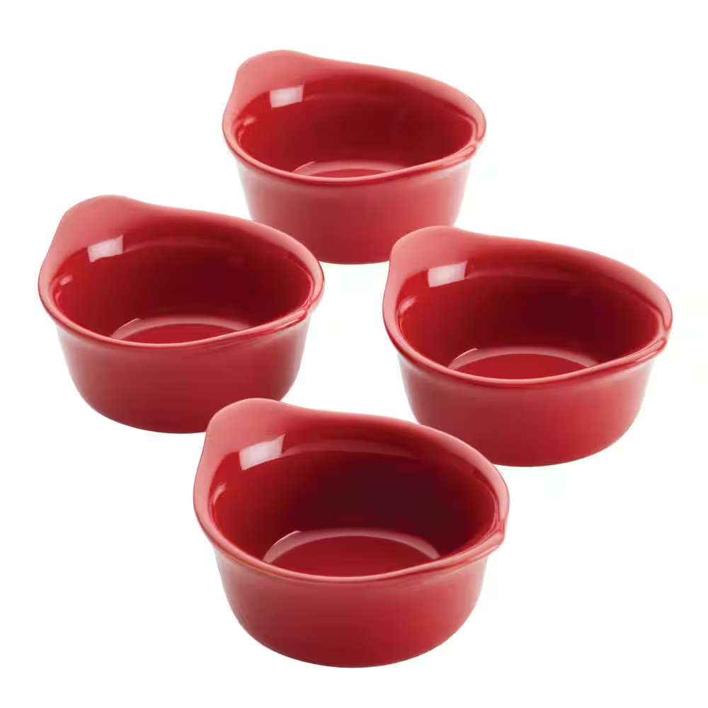 4-Piece Red Ceramics Bakeware Set