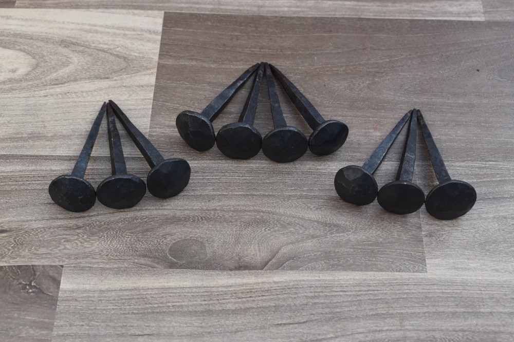 10 Pcs Hand forged iron blacksmith Nails vintage Solid Rustic Door Gate Nails