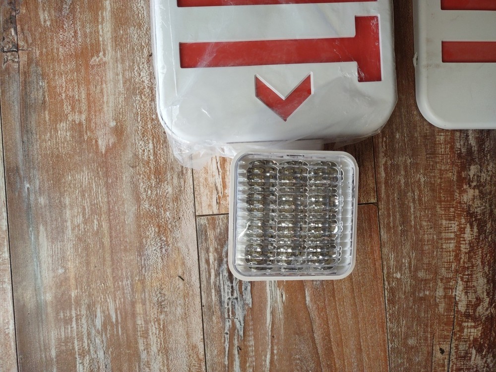 LFI Lights | Red LED Exit Sign Emergency Light Combo UL COMBO2-R-W-BB Fast Shp!