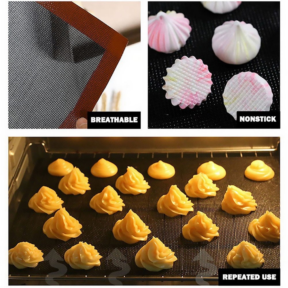 2 Pcs Baking Tray Insulation Cloth Silicone Pastry Mat Accessories