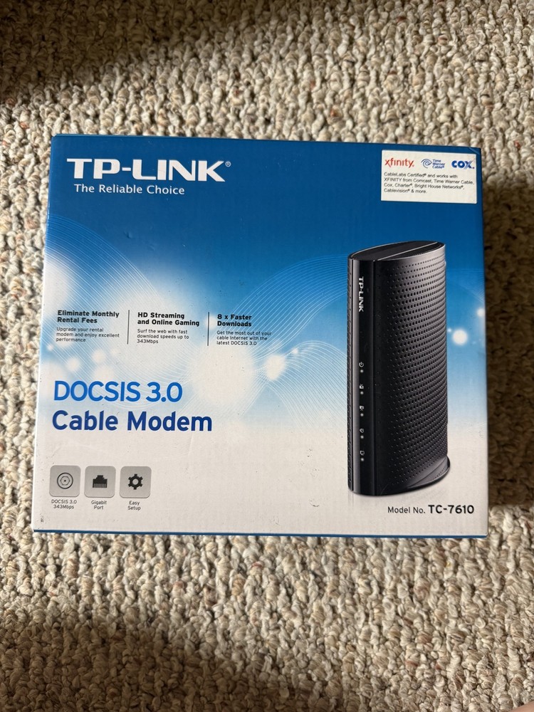 TP-Link TC-7610 DOCSIS 3.0 Cable Modem – Tested & Working