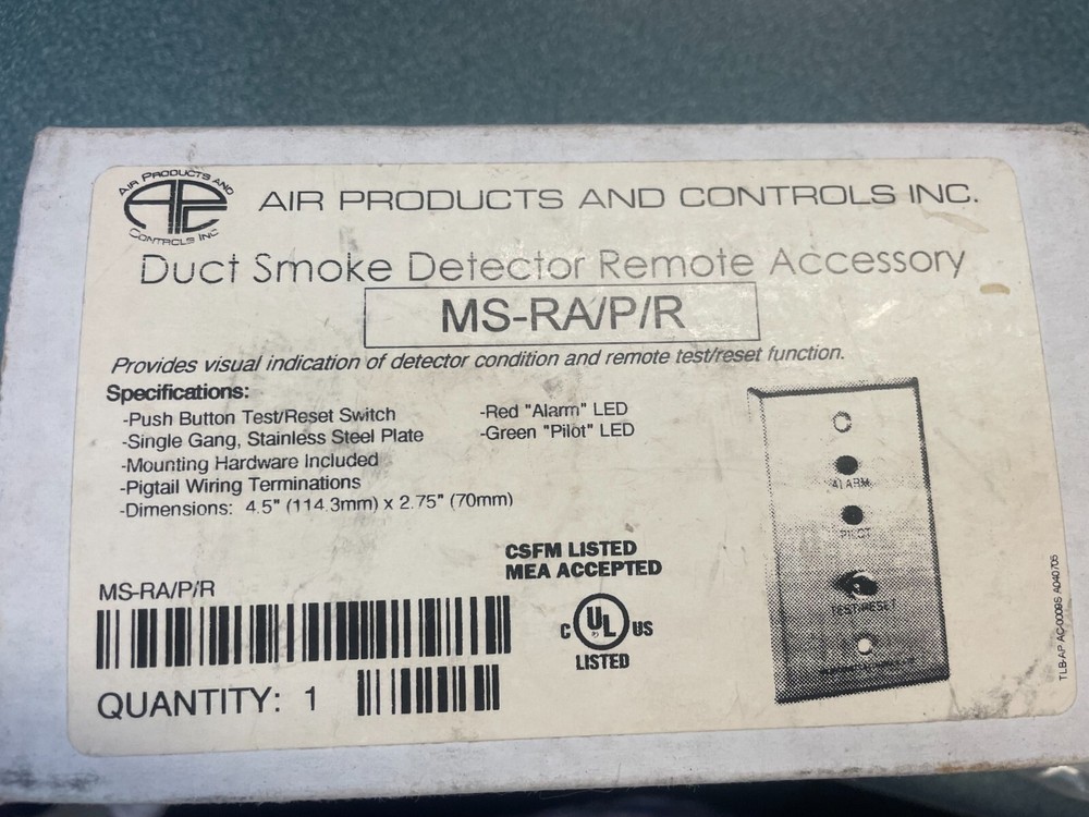 Item 8. Duct smoke dectector remote accessory