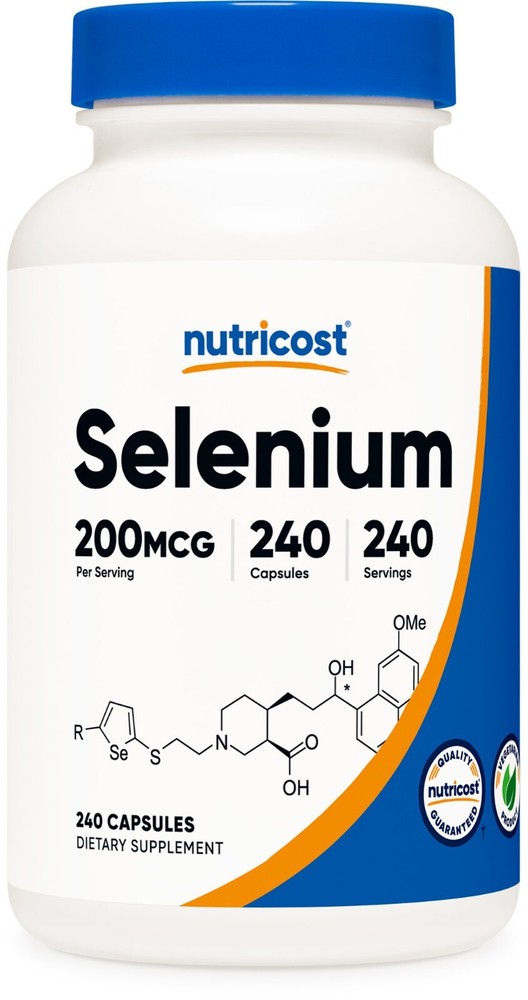 Nutricost Selenium 200mcg, 240 Vegetarian Capsules