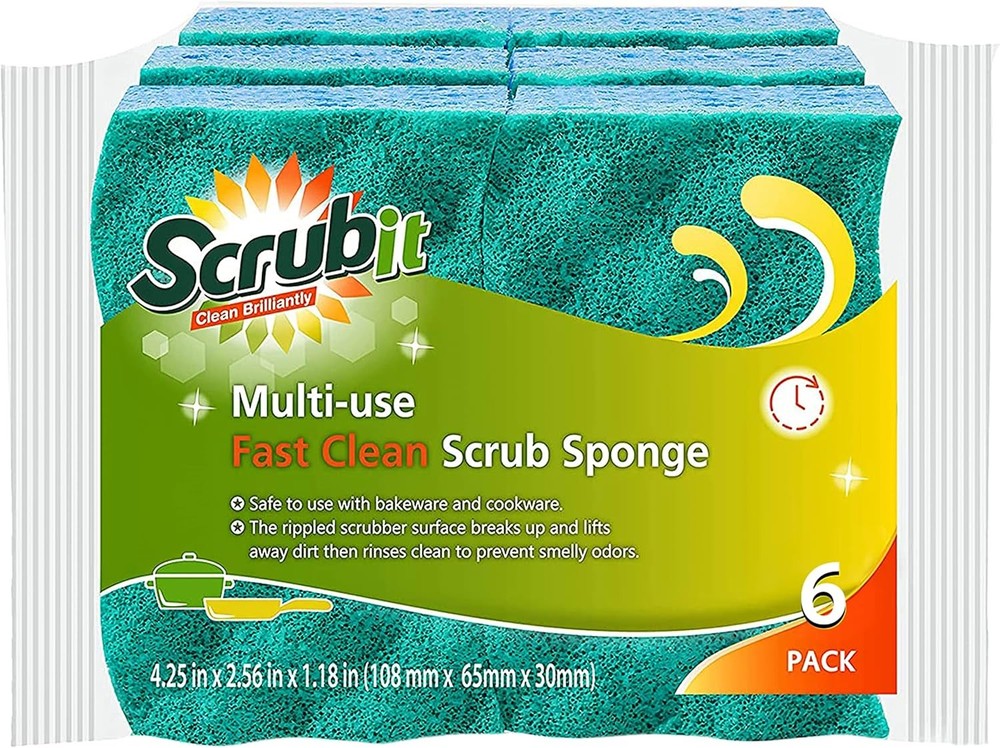 Multi-Use Scrub Spon – Non-Scratch Kitchen Spons for Dishes,