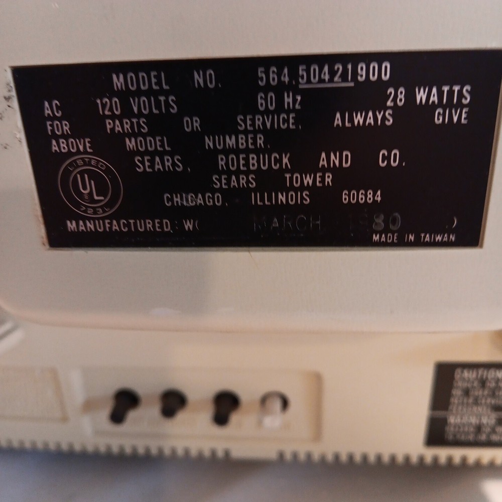 Sears Roebuck. 12 Inch. Solid State Television. White Case. Rare! Tested.