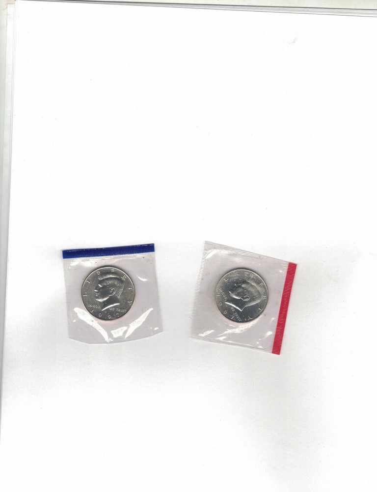1997 P+D KENNEDY HALF UNCIRCULATED STILL IN MINT CELLO L@@K